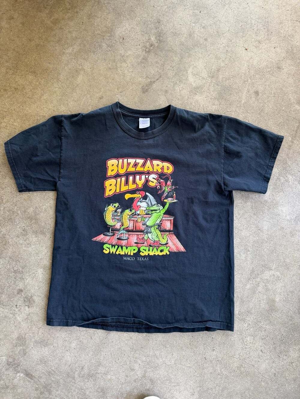 Vintage Buzzard Billy's Swamp Shack Waco Texas Graphic T-Shirt